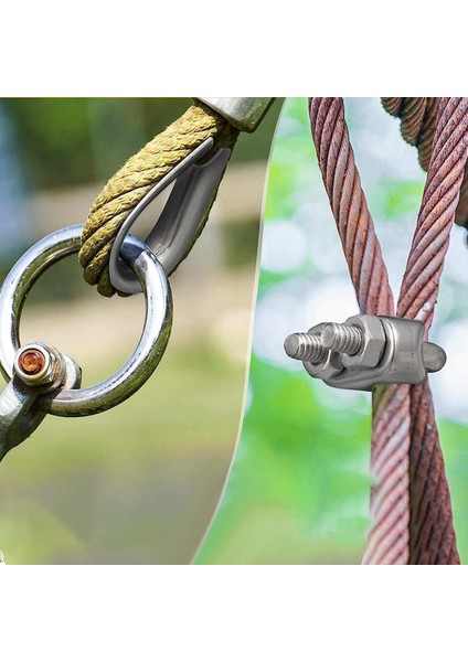 50 Adet 1/8 Inç Tel Halat Kiti M3 Metal Tel Halat Kablo Kelepçesi ve M3 Paslanmaz Çelik Yüksükler Tel Halat Arma Için (Yurt Dışından) modelleri