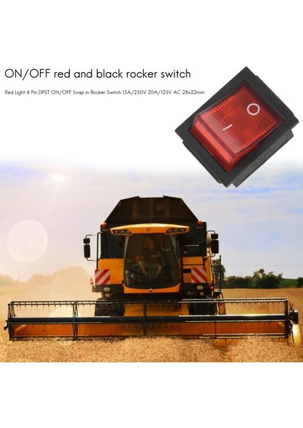 Kırmızı Işık 4 Pin Dpst On/off Geçmeli Basmalı Anahtar 15A/250V 20A/125V Ac 28X22MM (Yurt Dışından) modelleri