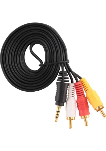 4.9ft 3.5mm Fiş 3 Rca Erkek Adaptör Av Uzatma Kablosu Tv VCD DVD Için (Yurt Dışından)