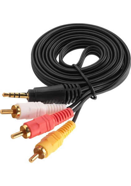 4.9ft 3.5mm Fiş 3 Rca Erkek Adaptör Av Uzatma Kablosu Tv VCD DVD Için (Yurt Dışından) modelleri