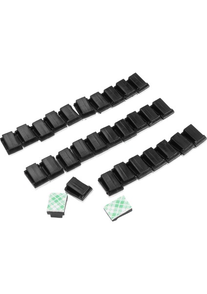 30X Kablo Tutucu Kablo Klipsi Kablo Kelepçesi Kendinden Yapışkanlı Siyah (Yurt Dışından) fiyatları