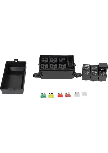 12V Röle Kutusu 6 Yollu Evrensel Röle Sigorta Kutusu 6 Yuvalı Röle Bloğu Atc/ato Sigorta Bloğu Röle Kiti ile Araba Kamyon Için (Yurt Dışından)
