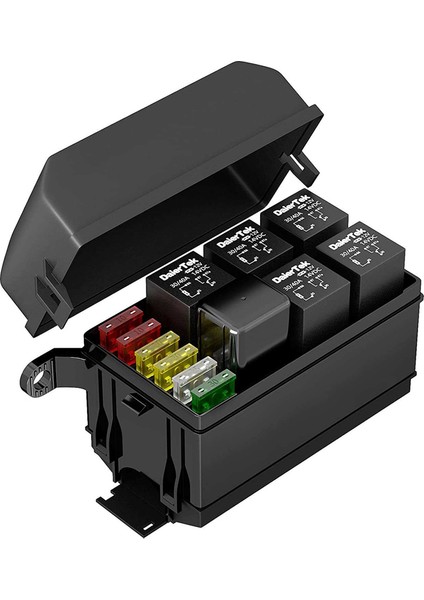12V Röle Kutusu 6 Yollu Evrensel Röle Sigorta Kutusu 6 Yuvalı Röle Bloğu Atc/ato Sigorta Bloğu Röle Kiti ile Araba Kamyon Için (Yurt Dışından) fiyatları