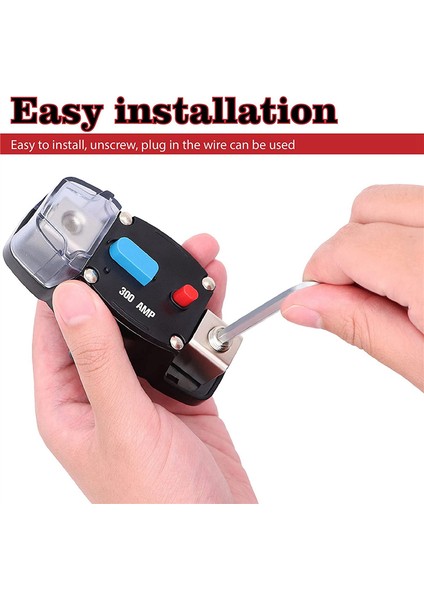 Manuel Sıfırlama ile 12-48 V Dc 300 Amp Devre Kesici, Araba Rv Marine Için 0-8 Ölçer Trolling Araba Stereo Ses Inline Sigorta (Yurt Dışından) indirimleri