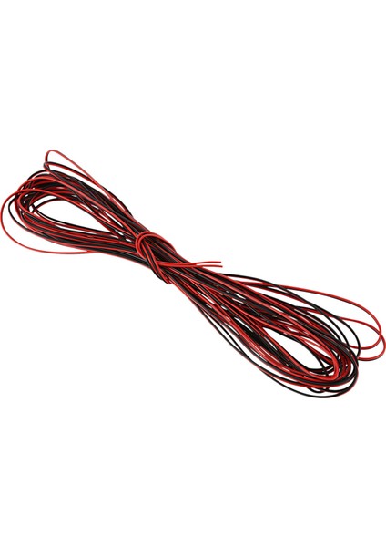 22 Ölçer 15 M Kırmızı Siyah Zip Tel Awg Kablo Güç Topraklama Örgülü Bakır Araba (Yurt Dışından)