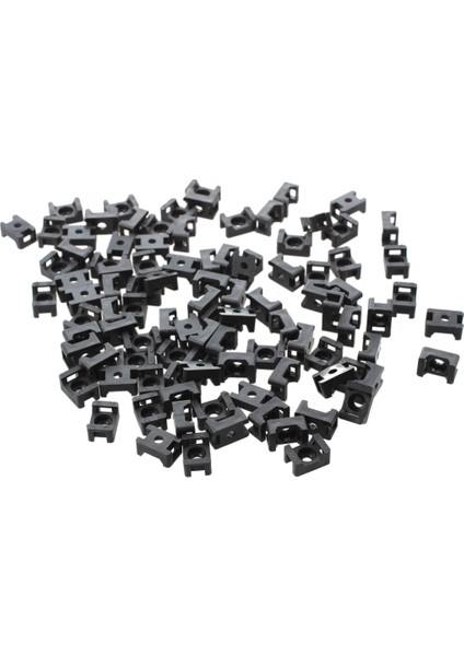 Siyah 4.5mm Genişlik Kablo Bağı Tabanı Eyer Tipi Montaj Tel Tutucu 100 Adet (Yurt Dışından)