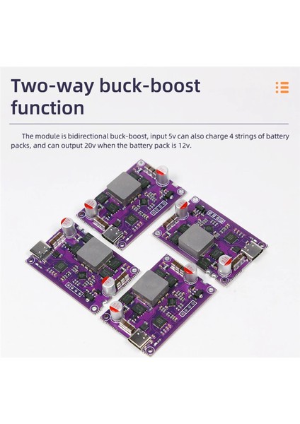 120W Iki Yönlü Pd Hızlı Şarj Modülü 4s Şarj Hazine Modülü Devre Kartı Yüksek Güçlü Pd Hızlı Şarj Takviyesi/buck (Yurt Dışından)