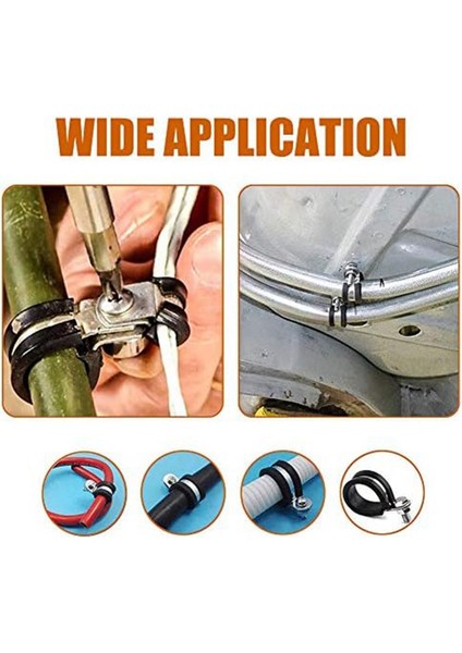 1/4 Inç Paslanmaz Çelik Kablo Kelepçesi, Kauçuk Yastıklı Yalıtımlı Kelepçe, Tüp Veya Tel Kordon Kurulumu Için, 36 Adet (Yurt Dışından) fırsatları