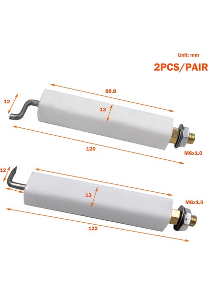 Evrensel Seramik Elektrot Ateşleme, Gaz Brülörü Seramik Buji Ateşleme Elektrodu Değiştirme Kiti (Yurt Dışından) indirimleri