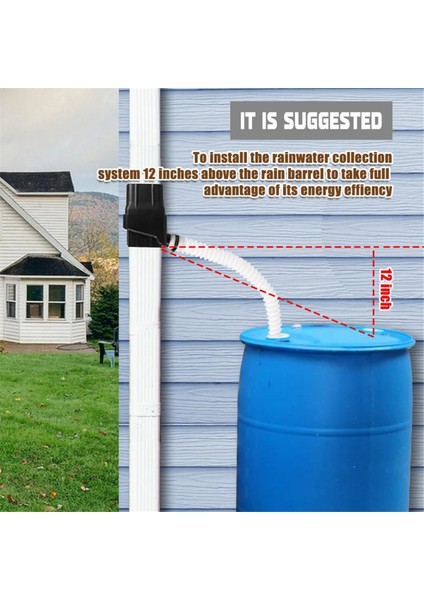Yağmur Toplama Sistemi Yağmur Suyu Toplama Fıçıları Su Depolama Kapasitesini Artırır Yedek Bahçe Yağmur Toplayıcısı A (Yurt Dışından) fiyatları
