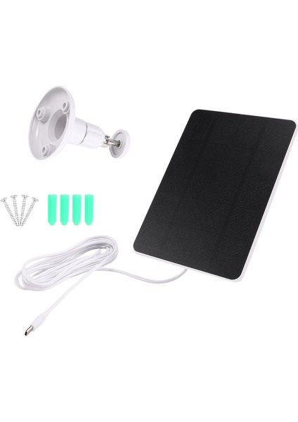 Su Geçirmez 4W Güneş Paneli Ev Güvenlik Kamerası Güneş Hücreleriyle Çalışan Şarj Cihazı Tip C Beyaz (Yurt Dışından) fiyatları