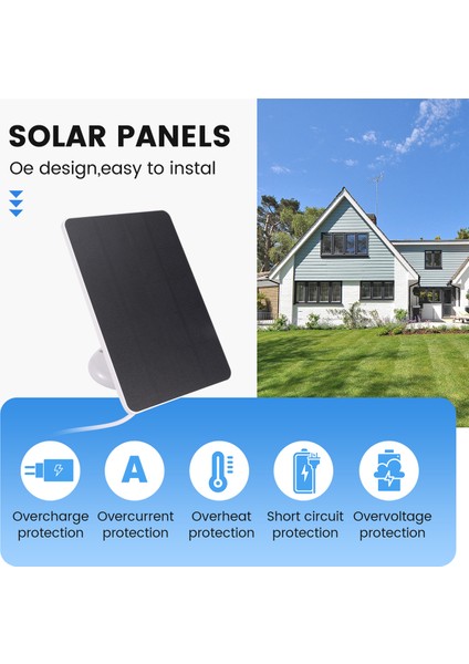 Su Geçirmez 4W Güneş Paneli Ev Güvenlik Kamerası Güneş Hücreleriyle Çalışan Şarj Cihazı Tip C Beyaz (Yurt Dışından) fırsatları