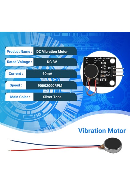 Dc 3V 60MA 9000+/-2000RPM Telefon Jetonlu Düz Titreşimli Titreşim Motoru (Yurt Dışından) fırsatları