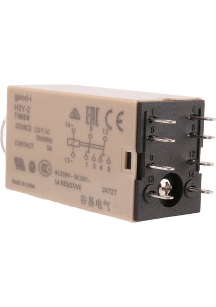 10 S Gecikme Zamanlayıcı Zaman Rölesi H3Y-2 Ac 220 V 8 Pın Ayar Düğmesi Kontrol Zamanlama Rölesi Ev Elektrik Sistemleri Için (Yurt Dışından) fiyatları