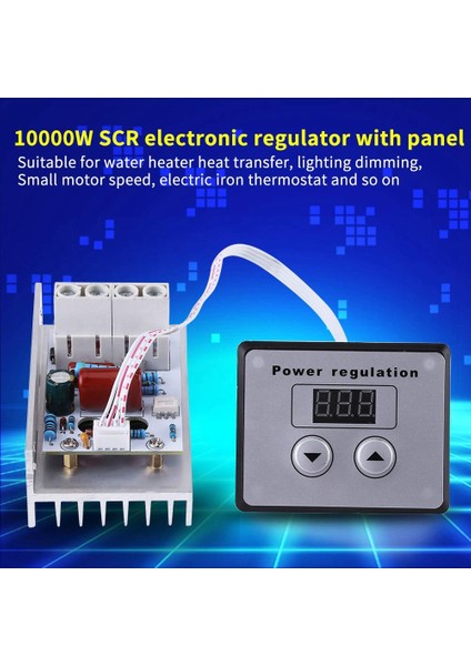 Dimmer Anahtarı, 10000W Scr Dijital Voltaj Regülatörü Hız Kontrolü Dimmer Termostat Ac 220V 80A (Yurt Dışından)