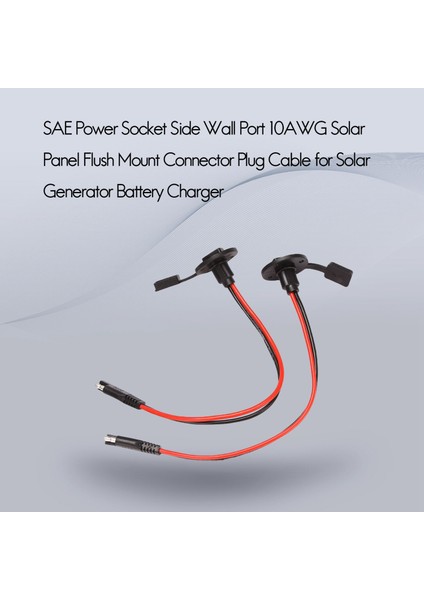 Sae Güç Soketi Yan Duvar Bağlantı Noktası 10AWG Güneş Panelı Gömme Montaj Konnektörü Fiş Kablosu Güneş Jeneratörü Için Pil Şarj Cihazı (Yurt Dışından) indirimleri