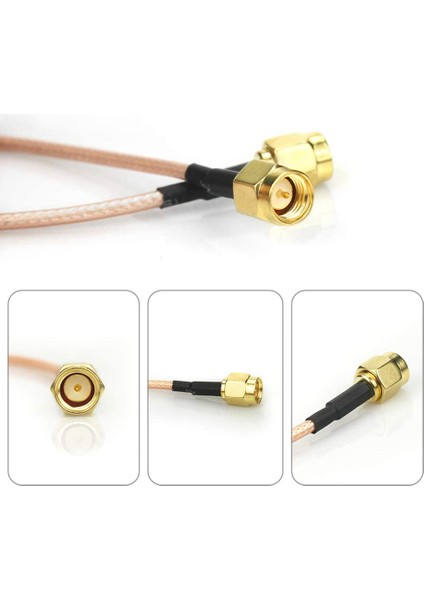 2 Adet RG316 Tel Jumper Sma Erkek Sma Erkek Wifi Anten Uzatma Rf Koaksiyel Koaksiyel Kablo Adaptörü Jumper (100 Cm) (Yurt Dışından)