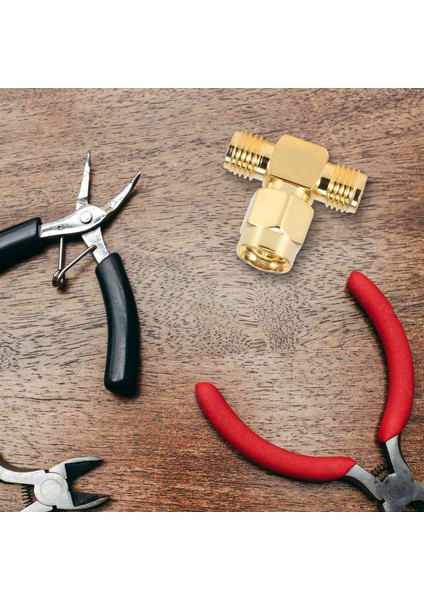 Sma Erkek - Iki Sma Dişi Üçlü T Rf Adaptör Konnektörü 3 Yollu Ayırıcı Yeni (Yurt Dışından)