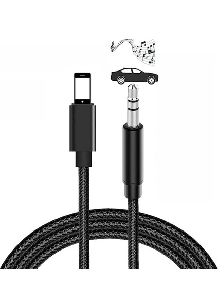 iPhone Için Araç Aux Kablosu Ses Kablosu Aux Kablosu - iPhone 13 Pro-8 Plus Araç Stereoları Için 3,5 mm Premium Ses (Yurt Dışından)