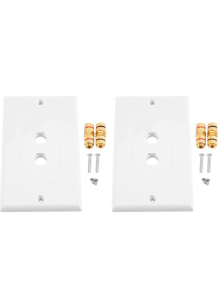 Paket Tek Gang 1.0 Hoparlör Kablosu Duvar Plakası (Banana Plug Duvar Plakası), 1.0 Hoparlör Için, Beyaz (Yurt Dışından)