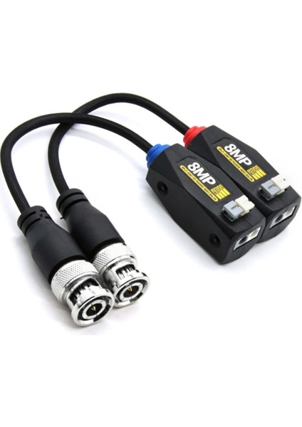5 Çift 4K Pasif Cctv 8mp Video Balun Hd-Cvı/tvı/ahd Iletimi Utp Balun ile Gözetim Kameraları Için (Yurt Dışından)