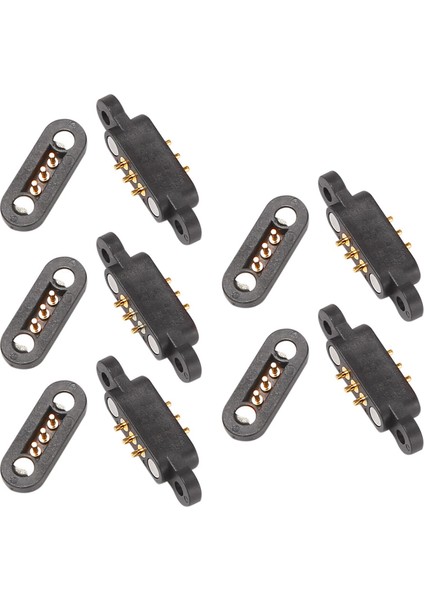 10 Çift Yaylı Manyetik Pogo Pin Konnektörü 3 Pozisyonlu Mıknatıslar Arası 2.3mm Delikli Erkek Dişi Prob (Yurt Dışından)