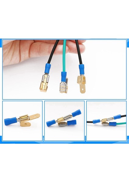 25 Adet Piggyback Spade Konnektörleri, 3 Yollu Adaptör Çift Erkekten Tek Dişiye Pirinç Hızlı Bağlantı Kesme Konnektörleri (Yurt Dışından) fiyatları