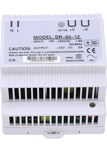 Din Raylı Güç Kaynağı 60W 12V Ac Dc Dönüştürücü Dr-60-12 Güç Kaynağı 12V 60W (Yurt Dışından)