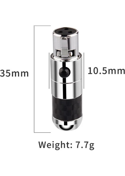 Xlr Dişi Konnektörler 3pin Rodyum Kaplamalı Ses Fişi Hıfı Mikrofon Jakı Xlr Denge Kablosu Kulaklık Adaptörü Hoparlör (Yurt Dışından)