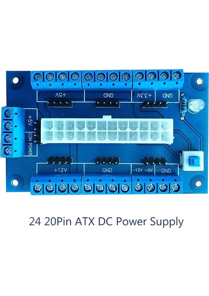 Pc 24/20PIN Atx Dc Güç Kaynağı Breakout Board Modül Adaptörü Dıy Aksesuarları Modül Dayanıklı (Yurt Dışından)