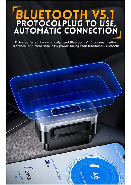Fnırsı FD10 Araba Obd2 Tarayıcı Kod Okuyucu Temizleme Hatası Obd Tanılama Aracı Ios Android Bt 5.1 Motor Arıza Işığı Araba Tamiri (Yurt Dışından)