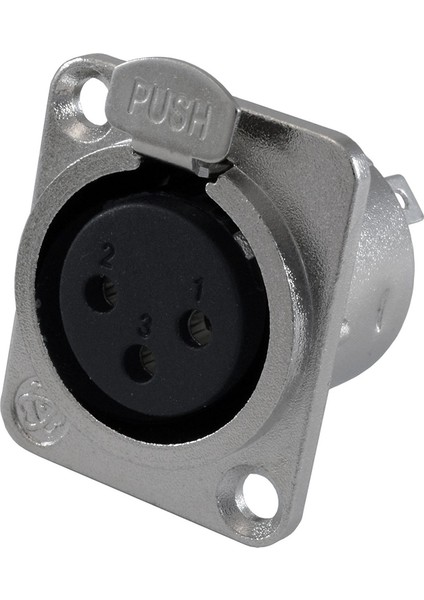 Xlr Dişi Jak 3 Pin - Panel Montajlı Jak D Serisi Boyut Xlr-F - 4 Paket (Yurt Dışından)