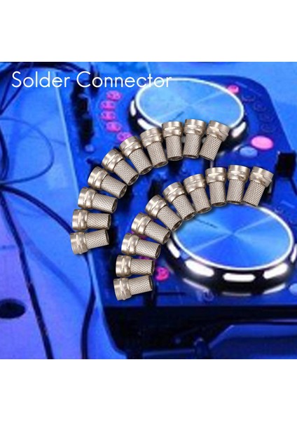20 Adet Cctv Rg6 F-Tipi Twist-On Koaksiyel Koaksiyel Kablo Rf Konektörü Erkek (Yurt Dışından)