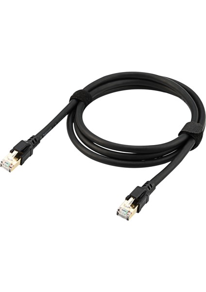 Cat8 Ethernet Kablosu 40 Gbps Uyumlu CAT6E Anti Koruyucu 26AWG Altın Kaplama RJ45 Yönlendirici Anahtarı Için Konnektör, 6.6ft/2 M (Yurt Dışından)