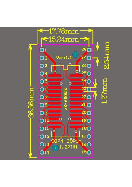 50 Adet/lot TSSOP28 SSOP28 SOP28'DEN DIP28'E Transfer Kartı Dıp Pin Kartı Pitch Adaptörü Ic Adaptör Kartı (Yurt Dışından)