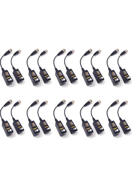 10 Pairs Hd Bnc Video Balun 8mp 1080P 720P Alıcı-Vericiler Utp Cat5 Hd Cvı Tvı Ahd Kamera Için (Yurt Dışından)