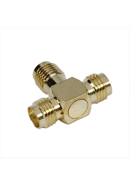 Sma Dişi - Iki Sma Dişi Üçlü T Rf Adaptör Konnektörü 3 Yollu Ayırıcı (Yurt Dışından)