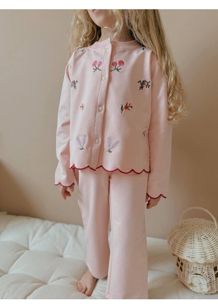 Kız Çocuk Alt Üst Hırkalı Çiçekli Bayramlık Takım 2592 modelleri