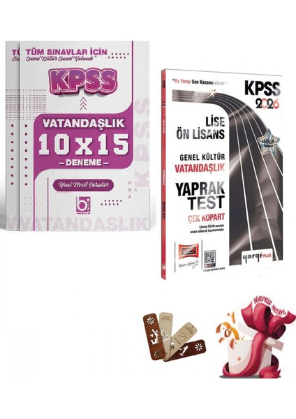 2026 Kpss Lise Ön Lisans Vatandaşlık Yaprak Test ve Deneme Seti Y