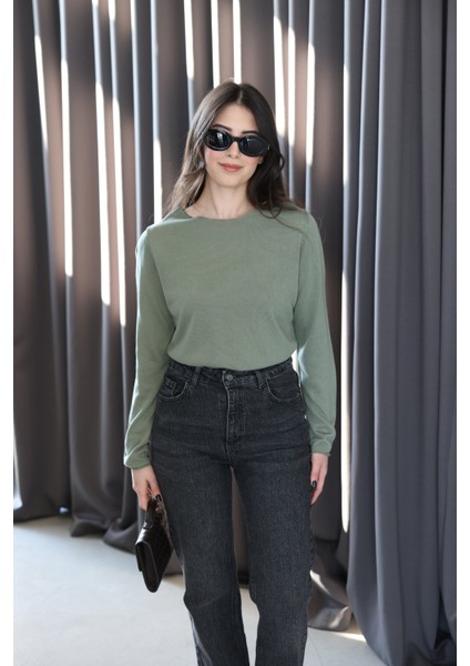 Naturel Yaka Oversize Ince Triko