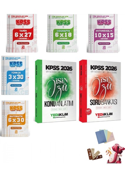 2026 Kpss Lise Ortaöğretim Ön Lisans Konu Soru Deneme Seti Yediik