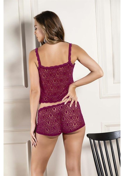 Devore Transparan Atlet, Boxer Takım Bordo (BRF31833) fiyatları