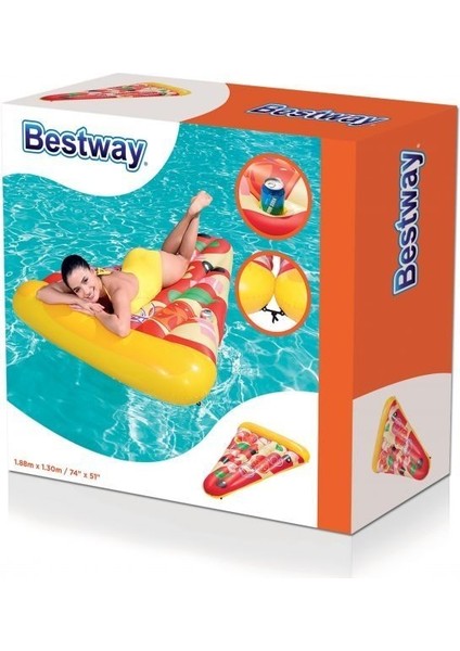 Deniz Yatağı Pizza Dilimi Yatak 188X130 cm Bestway - 44038 (Lisinya)