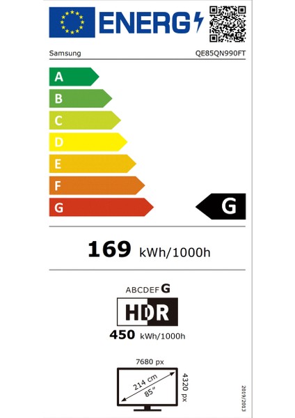 85QN990F 85'' 216 Ekran Uydu Alıcılı 8k Ultra HD Tizen Smart NeoQLED TV