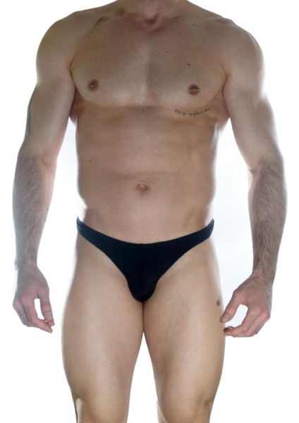 Erkek Arkası Metalli Siyah String fiyatları