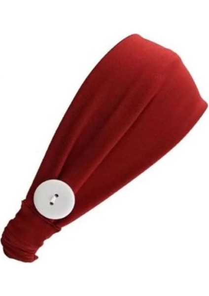 Yetişkin Yüz Maskesi Kulak Rahatlatıcı Saç Bandı Tutucu Maske Düğmeli Bandana, Saç bandı