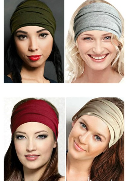 Paraşüt Bandana Sade Düz Renk Pamuklu Kumaş Lastikli Kırmızı modelleri