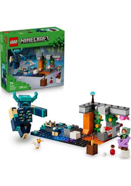 ® Minecraft® Bekçi Karşılaşması 21274 - 7 Yaş ve Üzeri Çocuklar Için Yaratıcı Oyuncak Yapım Seti (238 Parça)