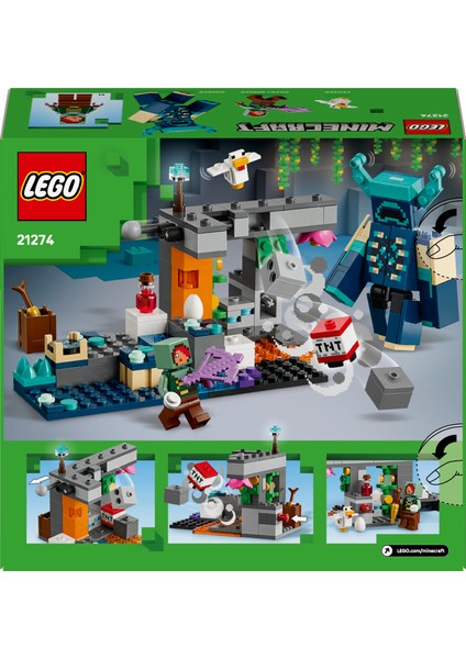 ® Minecraft® Bekçi Karşılaşması 21274 - 7 Yaş ve Üzeri Çocuklar Için Yaratıcı Oyuncak Yapım Seti (238 Parça)