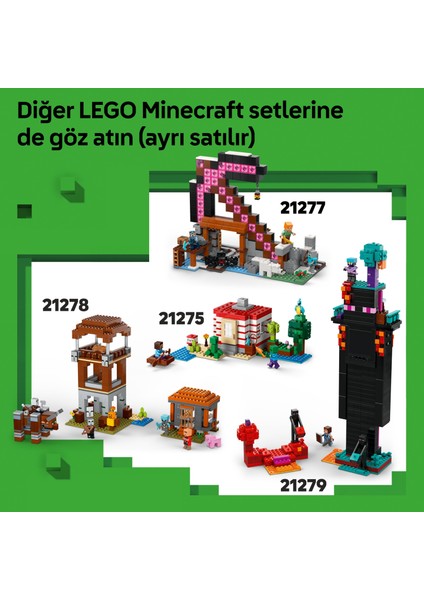 ® Minecraft® Bekçi Karşılaşması 21274 - 7 Yaş ve Üzeri Çocuklar Için Yaratıcı Oyuncak Yapım Seti (238 Parça)